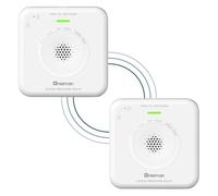 HEIMAN Detector de CO Interconectada, alarma CO de monóxido de carbono, sensor de 10 años, pilas intercambiables, 85 dB, detector de monóxido de carbono para el hogar, portátil, funciona con pilas (2)
