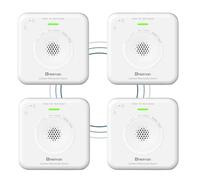 HEIMAN Detector de CO Interconectada, alarma CO de monóxido de carbono, sensor de 10 años, pilas intercambiables, 85 dB, detector de monóxido de carbono para el hogar, portátil, funciona con pilas (4)