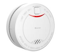 HEIMAN Detector de humo de 10 años de vida útil, detector de incendios fotoeléctrico, certificado DIN EN14604, alarma fuerte con 85 dB, color blanco, material de montaje