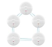 HEIMAN Detector de Humo Interconectado Inalámbrico con Batería Integrada de 10 Años, Cumple con la Norma EN14604 (5 Piezas)