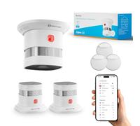 Heiman Zigbee Detector de Humo Inteligente para el hogar, HS1SA-E Plus | Batería Reemplazable de 5 Años, con Supervisión de Temperatura, Compatible con Home Assistant ZHA/Z2M, Requiere Hub