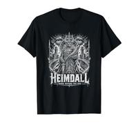 Heimdall Horn Before The End Leyenda nórdica Camiseta gráfica económica, Hombre, Negro, XL