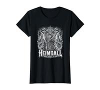 Heimdall Horn Before The End Leyenda nórdica Camiseta gráfica económica, Mujer, Negro, XL