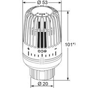 Heimeier Termostática Cabeza Vk-Eco Con Conexión de Abrazadera (Direktanschluß