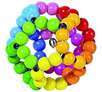 Heimess- Bola elástica de Arco Iris con Anillo táctil, Multicolor, S (735670)