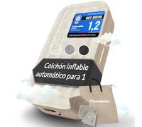 Heimfleiss® Premium Colchón Hinchable Individual Para Invitados | Autohinchable Eléctrico con Bomba Integrada | PVC Resistente Antipinchazos Velour 100x200 x 45 cm | Cama Inflable para Camping | Beige