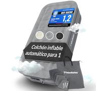 Heimfleiss® Premium Colchón Hinchable Individual para Invitados | Autohinchable Eléctrico con Bomba Integrada | PVC Resistente Antipinchazos Velour 100x200 x 45 cm | Cama Inflable para Camping | Gris