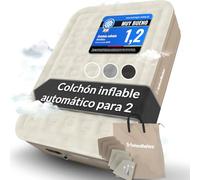 Heimfleiss® Premium Colchón Hinchable para Invitados | Autohinchable Eléctrico con Bomba Integrada | PVC Resistente Antipinchazos Velour 150 x 200 x 45cm | Cama Inflable 2 Plazas para Camping | Negro