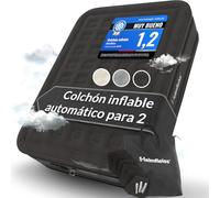 Heimfleiss® Premium Colchón Hinchable Para Invitados | Autohinchable Eléctrico con Bomba Integrada | PVC Resistente Antipinchazos Velour 150 x 200 x 45 cm | Cama Inflable 2 Plazas para Camping | Beige