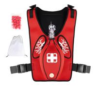 Heimlich - Chaleco de entrenamiento de maniobra para adultos, RCP, simulación de obstrucción de las vías respiratorias, correas de hombro ajustables y cinturón de cintura, entrenador de rescate de