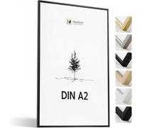 Heimlich® - Marco de Fotos - A2 42x59.4 cm, Metal de Aluminio, Negro - Marco para Póster Mediano - Solo para Montaje en Pared