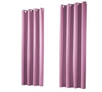 heimtexland ® 1 par de cortinas opacas térmicas con ojales, opacas, opacas, 245 x 135 cm, tipo malva 139