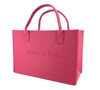 heimtexland Bolsa de fieltro para la compra, bolsa de la compra de leña, bolsa de transporte tipo 717, Rosa - Pretty, 45 x 30