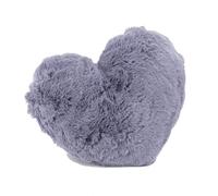 heimtexland Cojín decorativo de peluche con forma de corazón, tamaño XL, franela 30 x 40 cm, para regalo, tipo901, gris antracita
