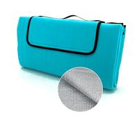 heimtexland Manta de picnic XL, impermeable, para exteriores, esterilla isotérmica, lavable, manta de camping, plegable, con asa, festival, tienda de campaña, pícnic, playa, tipo549, color azul