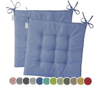 heimtexland Pack de 2 cojines de silla de exterior, cojines de asiento impermeables y resistentes al clima, cojines de jardín 40x40, acolchados, para sillas de jardín, bancos de jardín, almohadas