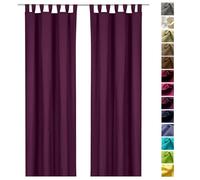 heimtexland ® Typ625 - Cortina opaca (algodón, 230 x 125 cm), color morado