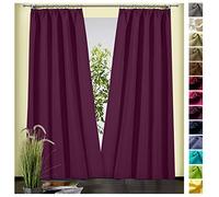 heimtexland ® Typ625 - Cortina opaca (algodón, 230 x 135 cm), color morado