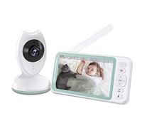 heîmvisîon Vigilabebés con Pantalla LCD de 4,3", visión Nocturna, conversación bidireccional, Sensor de Temperatura, recordatorio de energía, 8 Canciones de Cuna, batería de Alta Capacidad - Blanco
