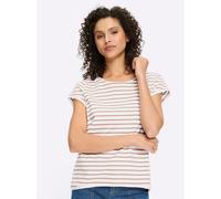 heine Camiseta marrón / blanco S-M marrón / blanco