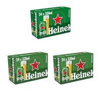 Heineken Cerveza Lager, 24 x 330ml (Paquete de 3)