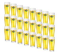 HEINEKEN Juego de 6 vasos de cerveza con diseño de elipse, 250 ml con logo verde