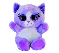 Heinrich Bauer-Blickfänger Glitter Lashy Katze Peluche de Gato con Purpurina (15 cm), Color Morado, Multicolor, 14241