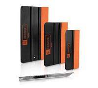 HEINRICH Germany Juego de rasqueta para láminas - Juego de rasqueta para laminar - Herramienta profesional con 3 raspadores y 1 cuchillo de acero inoxidable