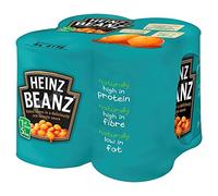 HEINZ Frijoles horneados en salsa de tomate 4 x 415 g (1650 g) - Frijoles horneados originales de HEINZ