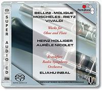 Heinz Holliger, Oboe. Aurèle Nicolet, Flauta. Frankfurt Radio Symphony Orchestra. Eliahu Inbal, Dirección - Obras Para Oboe & Flauta