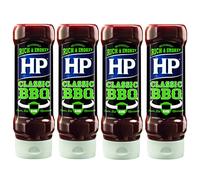 Heinz HP Salsa BBQ Clásica Rica y Ahumada, Original 400 ml, Pack de 4