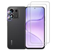 Heioloo 2 Piezas Protector Cristal Templado para Honor 600 Smart 5G, [2+1] Piezas Vidrio templado con Protector de Lente de cámara,Sin Burbujas, Dureza 9H Vidrio Templado, Arañazos
