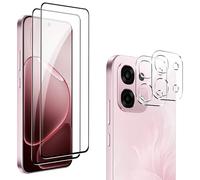 Heioloo 2 Piezas Protector Cristal Templado para OPPO A6 Pro 5G/4G, [2+2] Piezas Vidrio templado con Protector de Lente de cámara,Sin Burbujas, Dureza 9H Vidrio Templado, Arañazos