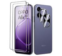 Heioloo 2 Piezas Protector Cristal Templado para OPPO A6X/A6T 4G/5G, [2+2] Piezas Vidrio templado con Protector de Lente de cámara,Sin Burbujas, Dureza 9H Vidrio Templado, Arañazos