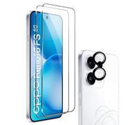 Heioloo 2 Piezas Protector Cristal Templado para OPPO Reno 16 F/16 FS/16F 5G, [2+1] Piezas Protector de Pantalla con Protector de Lente de cámara,Sin Burbujas, Dureza 9H, Arañazos