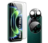 Heioloo 2 Piezas Protector Cristal Templado para Xiaomi 17 Ultra, [2+2] Piezas Vidrio templado con Protector de Lente de cámara,Sin Burbujas, Dureza 9H Vidrio Templado, Arañazos