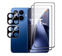 Heioloo 2 Piezas Protector Cristal Templado para Xiaomi 17T Pro 5G, [2+2] Piezas Vidrio templado con Protector de Lente de cámara,Sin Burbujas, Dureza 9H Vidrio Templado, Arañazos