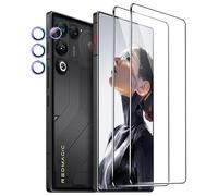 Heioloo 2 Piezas Protector Cristal Templado para ZTE nubia RedMagic 11 Air, [2+2] Piezas Vidrio templado con Protector de Lente de cámara,Sin Burbujas, Dureza 9H Vidrio Templado, Arañazos