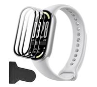 Heioloo 3 Pack Protector de Pantalla Compatible Xiaomi Smart Band 10 Cristal Templado con Herramienta de Fácil Instalación, HD Clear, Anti-Scratch Película, ultrafino, Sin Burbujas, Sensible al Tacto