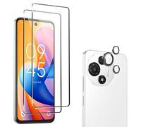 Heioloo 3 Piezas Protector de Pantalla para TCL 60 R 5G, [2+1] Piezas Cristal Templado con Protector de Lente de cámara,Sin Burbujas, Dureza 9H Vidrio Templado, Arañazos