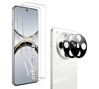 Heioloo 4 Pack Protector de Pantalla para OPPO Find X8 pro 5G, Contiene [2 Pack] Protector de Pantalla y [2 Pack] Protector de Lente para cámara, [Sin Burbujas] [Película Flexible]