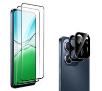 Heioloo 4 Piezas Protector Cristal Templado para OPPO A5X 4G/5G, [2+2] Piezas Vidrio templado con Protector de Lente de cámara,Sin Burbujas, Dureza 9H Vidrio Templado, Arañazos