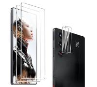 Heioloo 4 Piezas Protector Cristal Templado para RedMagic 10S Pro/10S Pro+/10 Pro/10 Pro+, [2+2] Piezas Vidrio templado con Protector de Lente de cámara,Sin Burbujas, Dureza 9H Vidrio Templado
