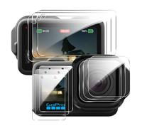 Heioloo 6 Pack Cristal Templado para GoPro Mission 1 Protector d+e Pantalla, HD Vidrio Templado [ Anti-arañazo] [ Sin Burbujas] fácil instalación