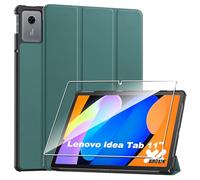 Heioloo Funda para Lenovo Idea Tab 11" 2025 Protectora Carcasa con Auto-Sueño/Estela, + [1 Piezas] Templado Protector de Pantalla [PU Cuero] [Ultradelgada Carcasa] [Función de Soporte] Verde