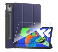Heioloo Funda para Lenovo ldea Tab Pro 2025 Protectora Carcasa con Auto-Sueño/Estela, + [1 Piezas] Templado Protector de Pantalla [PU Cuero] [Ultradelgada Carcasa] [Función de Soporte] Azul