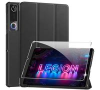 Heioloo Funda para Lenovo Legion Tab Gen 5 8.8" Protectora Carcasa con Auto-Sueño/Estela, + [1 Piezas] Templado Protector de Pantalla [PU Cuero] [Ultradelgada Carcasa] [Función de Soporte]-Negro