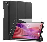 Heioloo Funda para Lenovo Tab One 8.7" 2025Protectora Carcasa con Auto-Sueño/Estela, + [1 Piezas] Templado Protector de Pantalla [PU Cuero] [Ultradelgada Carcasa] [Función de Soporte] Negro