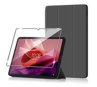 Heioloo Funda para Lenovo Tab P12/P12 Paper Flip Protectora Carcasa con Auto-Sueño/Estela, + [1 Piezas] Templado Protector de Pantalla [PU Cuero] [Ultradelgada Carcasa] [Función de Soporte] Gris