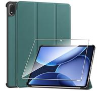 Heioloo Funda para OnePlus Pad 3 13.2" Protectora Carcasa con Auto-Sueño/Estela, + [1 Piezas] Templado Protector de Pantalla [PU Cuero] [Ultradelgada Carcasa] [Función de Soporte] Verde